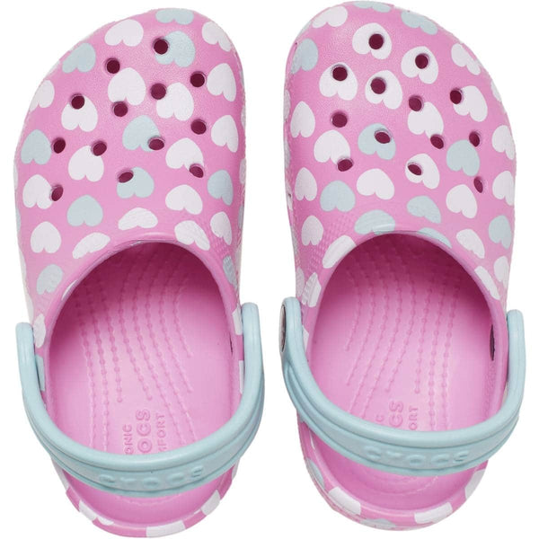 Crocs white and discount pink